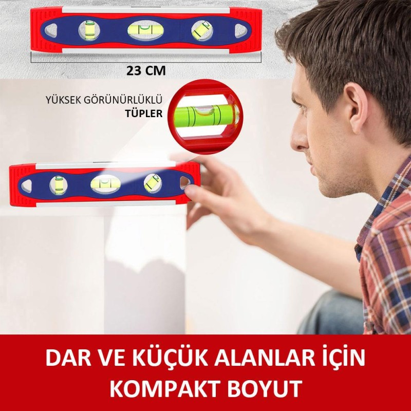 WORKPRO WP262027 225MM Manyetik Şoka Dayanıklı Torpedo Su Terazisi WORKPRO WP262027 225MM Manyetik Şoka Dayanıklı Torpedo Su Terazisi
