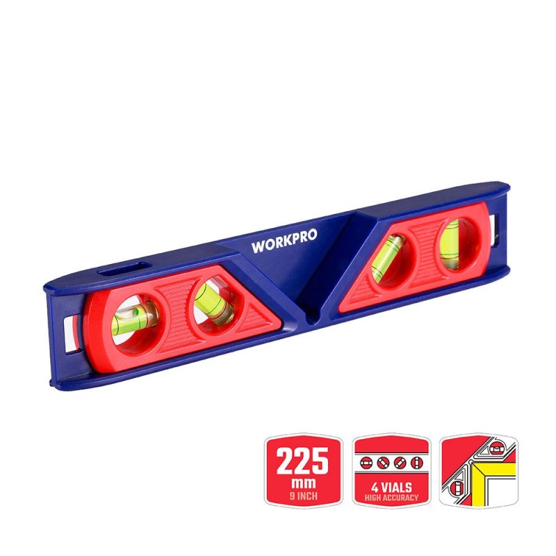 WORKPRO WP262028 225MM Açı Kontrollü Torpedo Su Terazisi WORKPRO WP262028 225MM Açı Kontrollü Torpedo Su Terazisi