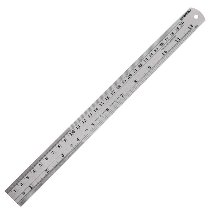WORKPRO WP265001 30CM/12’’ Paslanmaz Çelik Cetvel WORKPRO WP265001 30CM/12’’ Paslanmaz Çelik Cetvel