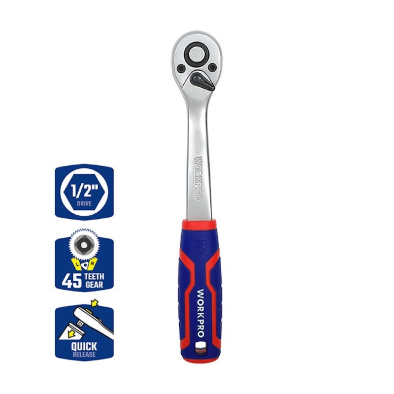 WORKPRO WP271009 1/2'’ Cr-V Profesyonel Cırcır Lokma Kolu WORKPRO WP271009 1/2'’ Cr-V Profesyonel Cırcır Lokma Kolu