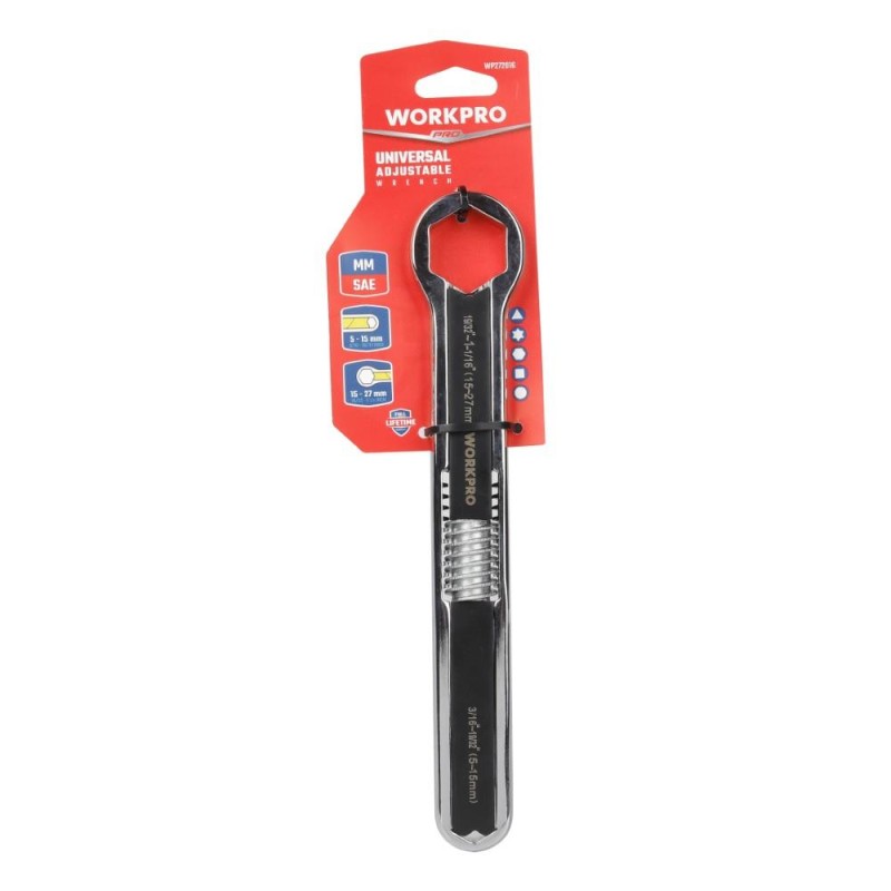 WORKPRO WP272016 5/27mm CR-V Üniversal Ayarlanabilir Çift Başlı Anahtar WORKPRO WP272016 5/27mm CR-V Üniversal Ayarlanabilir Çift Başlı Anahtar