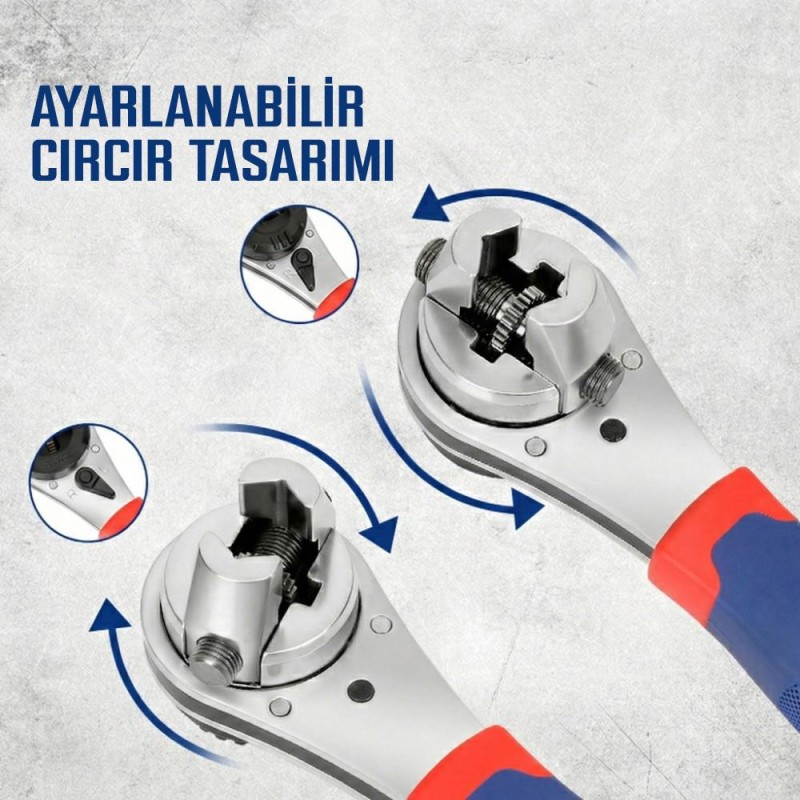 WORKPRO WP272063 7-22mm CR-V Profesyonel Ayarlanabilir 200mm Cırcır Anahtar WORKPRO WP272063 7-22mm CR-V Profesyonel Ayarlanabilir 200mm Cırcır Anahtar