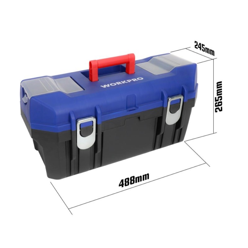 WORKPRO WP283017 19’’ Metal Kilitli Plastik Takım Çantası WORKPRO WP283017 19’’ Metal Kilitli Plastik Takım Çantası