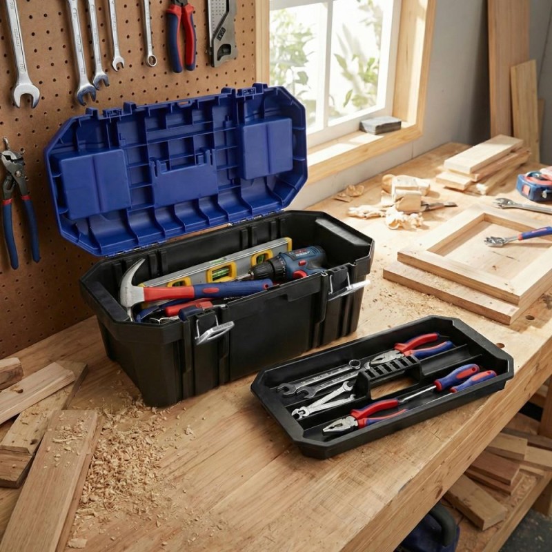 WORKPRO WP283018 22’’ Metal Kilitli Plastik Takım Çantası WORKPRO WP283018 22’’ Metal Kilitli Plastik Takım Çantası