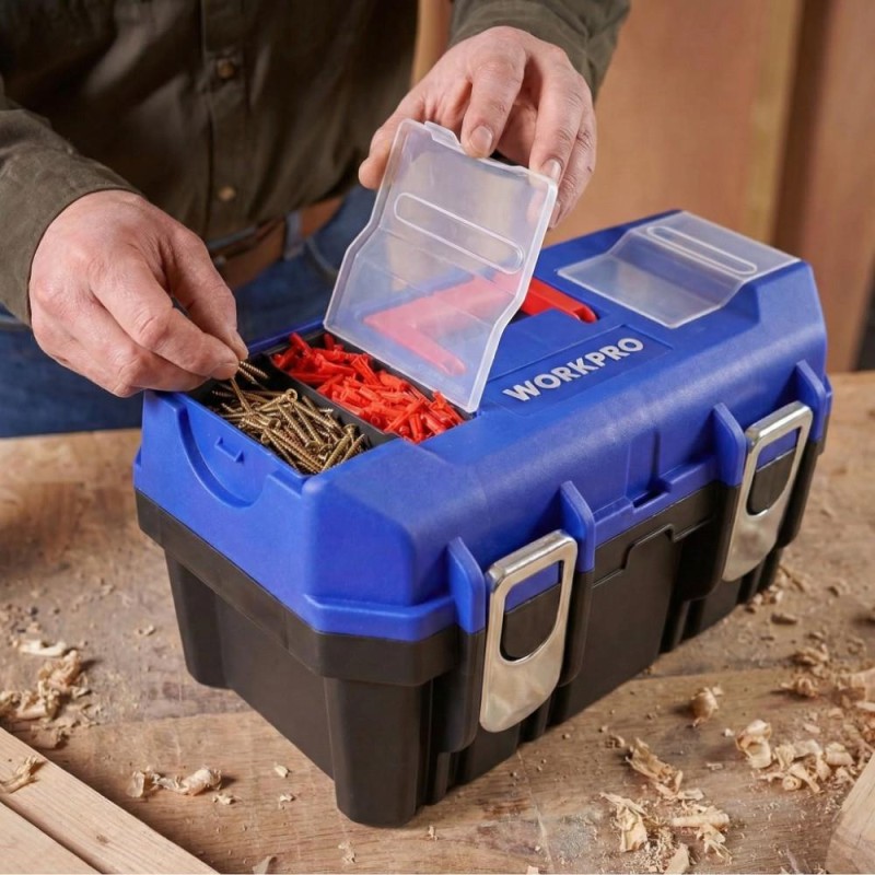WORKPRO WP283018 22’’ Metal Kilitli Plastik Takım Çantası WORKPRO WP283018 22’’ Metal Kilitli Plastik Takım Çantası