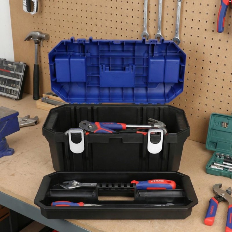 WORKPRO WP283018 22’’ Metal Kilitli Plastik Takım Çantası WORKPRO WP283018 22’’ Metal Kilitli Plastik Takım Çantası