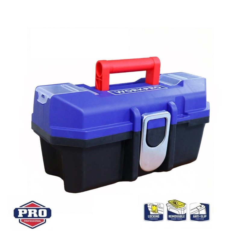 WORKPRO WP283021 13’’ Metal Kilitli Plastik Takım Çantası WORKPRO WP283021 13’’ Metal Kilitli Plastik Takım Çantası