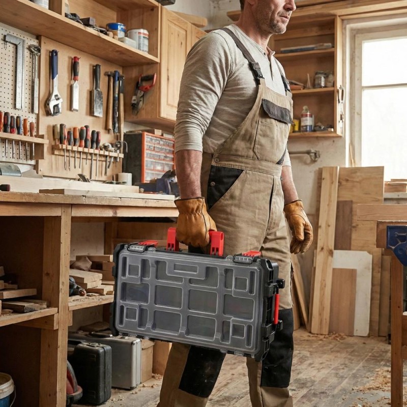 WORKPRO WP283029 24Lt 12 Gözlü Şeffaf Kapaklı İstiflenebilir 56x35x12,5cm Profesyonel Organizer Takım Çantası WORKPRO WP283029 24Lt 12 Gözlü Şeffaf Kapaklı İstiflenebilir 56x35x12,5cm Profesyonel Organizer Takım Çantası