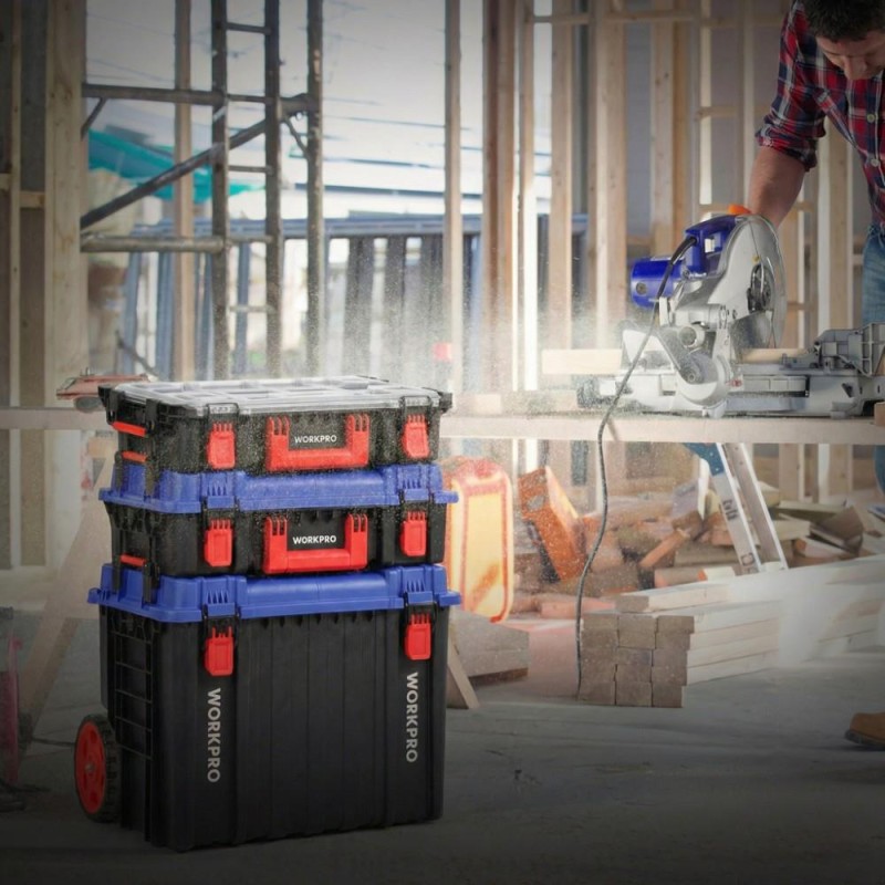 WORKPRO WP283029 24Lt 12 Gözlü Şeffaf Kapaklı İstiflenebilir 56x35x12,5cm Profesyonel Organizer Takım Çantası WORKPRO WP283029 24Lt 12 Gözlü Şeffaf Kapaklı İstiflenebilir 56x35x12,5cm Profesyonel Organizer Takım Çantası