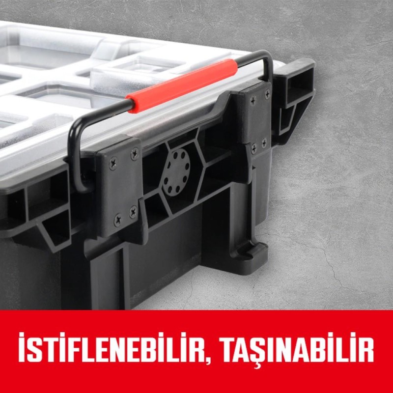 WORKPRO WP283029 24Lt 12 Gözlü Şeffaf Kapaklı İstiflenebilir 56x35x12,5cm Profesyonel Organizer Takım Çantası WORKPRO WP283029 24Lt 12 Gözlü Şeffaf Kapaklı İstiflenebilir 56x35x12,5cm Profesyonel Organizer Takım Çantası