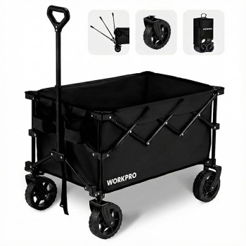 WORKPRO WP285015 80Kg 4 Tekerli Katlanabilir Ağır Hizmet Taşıma Arabası