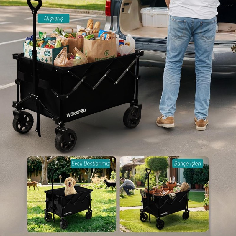 WORKPRO WP285015 80Kg 4 Tekerli Katlanabilir Ağır Hizmet Taşıma Arabası WORKPRO WP285015 80Kg 4 Tekerli Katlanabilir Ağır Hizmet Taşıma Arabası
