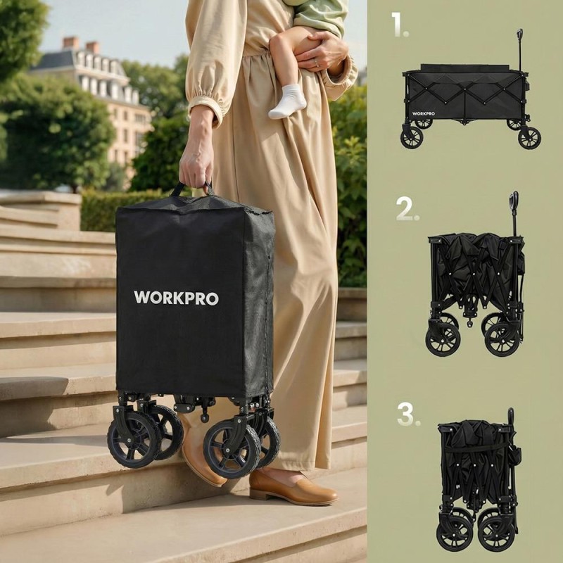 WORKPRO WP285015 80Kg 4 Tekerli Katlanabilir Ağır Hizmet Taşıma Arabası WORKPRO WP285015 80Kg 4 Tekerli Katlanabilir Ağır Hizmet Taşıma Arabası