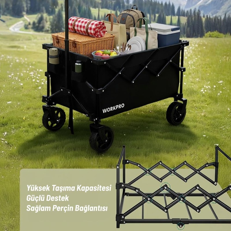 WORKPRO WP285015 80Kg 4 Tekerli Katlanabilir Ağır Hizmet Taşıma Arabası WORKPRO WP285015 80Kg 4 Tekerli Katlanabilir Ağır Hizmet Taşıma Arabası