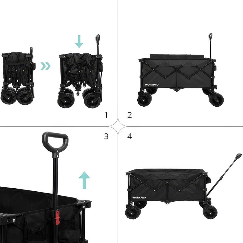 WORKPRO WP285016 100Kg 4 Tekerli Katlanabilir Ağır Hizmet Taşıma Arabası / Plaj Arabası WORKPRO WP285016 100Kg 4 Tekerli Katlanabilir Ağır Hizmet Taşıma Arabası / Plaj Arabası