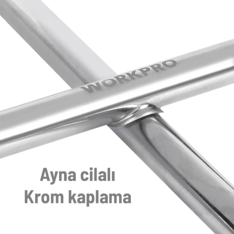 WORKPRO WP314005 17 19 21 23 Cr-V 400mm 4 Kollu Profesyonel Bijon Anahtarı WORKPRO WP314005 17 19 21 23 Cr-V 400mm 4 Kollu Profesyonel Bijon Anahtarı