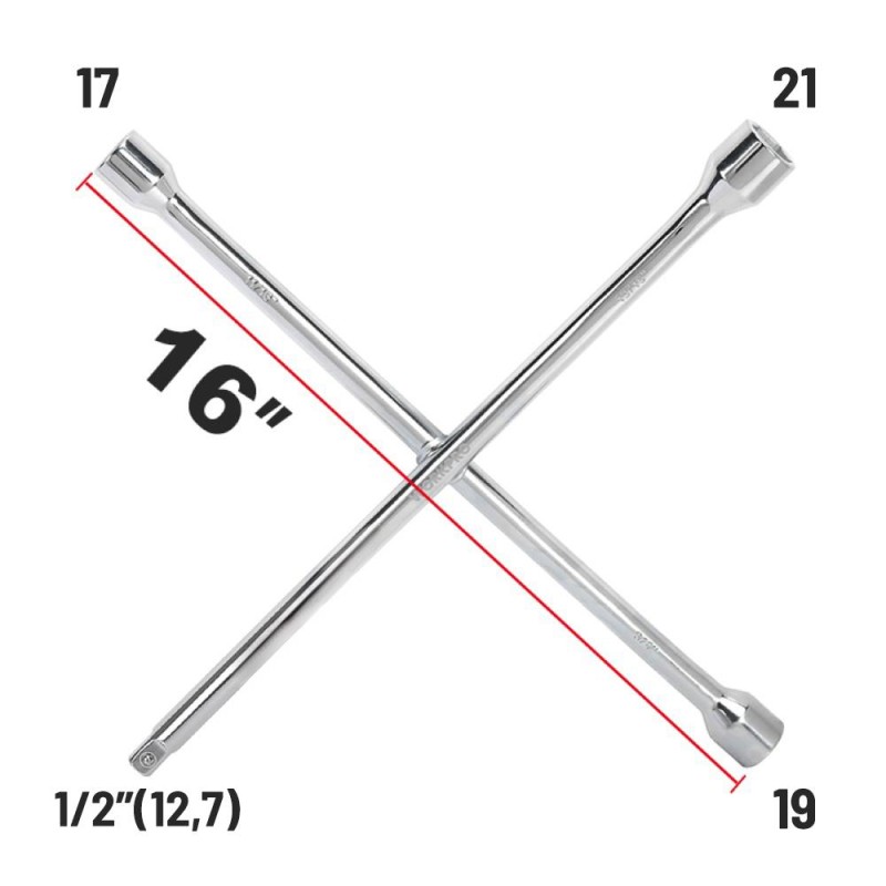 WORKPRO WP314006 17 19 21 1/2’’ Cr-V 400mm 4 Kollu Profesyonel Bijon Anahtarı WORKPRO WP314006 17 19 21 1/2’’ Cr-V 400mm 4 Kollu Profesyonel Bijon Anahtarı