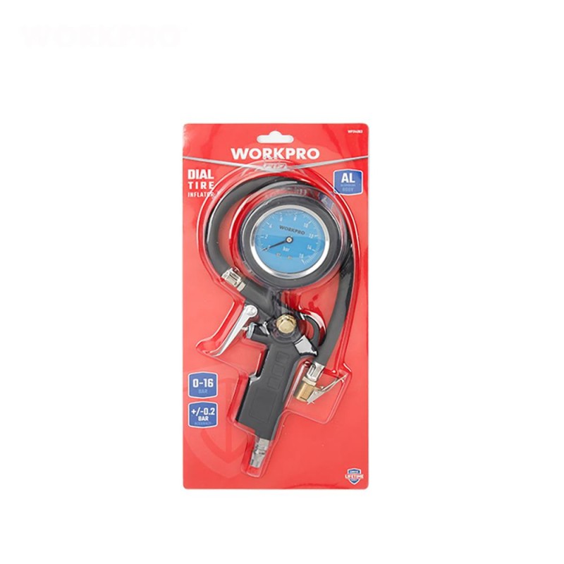 WORKPRO WP314063 16Bar Yağlı Basınç Göstergeli Profesyonel Havalı Lastik Şişirme Tabancası WORKPRO WP314063 16Bar Yağlı Basınç Göstergeli Profesyonel Havalı Lastik Şişirme Tabancası