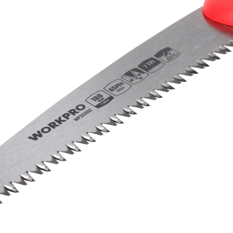 WORKPRO WP333002 180mm Katlanabilir Profesyonel Ağaç Budama Testeresi WORKPRO WP333002 180mm Katlanabilir Profesyonel Ağaç Budama Testeresi