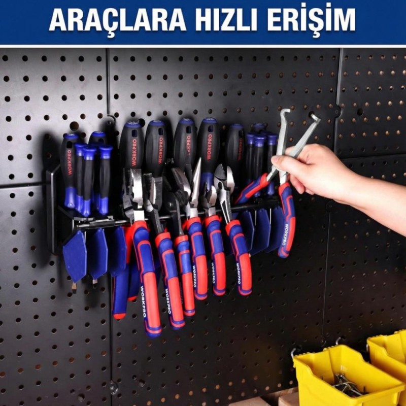 WORKPRO WP433073 Çok Amaçlı El Aleti Duvar Askı/Depolama Rafı WORKPRO WP433073 Çok Amaçlı El Aleti Duvar Askı/Depolama Rafı