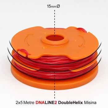 WORX WA0007 1.65mmX5Metre Çift Çıkışlı Duble Helix Spiral Burgulu Yedek Misina WORX WA0007 1.65mmX5Metre Çift Çıkışlı Duble Helix Spiral Burgulu Yedek Misina