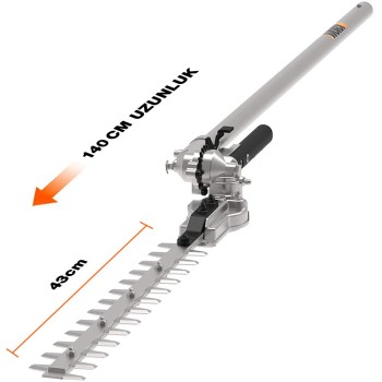 WORX WA0220 WG186E.1 ile Uyumlu 43CM Teleskobik Uzatmalı Açı Ayarlı Çit Budama Başlığı WORX WA0220 WG186E.1 ile Uyumlu 43CM Teleskobik Uzatmalı Açı Ayarlı Çit Budama Başlığı