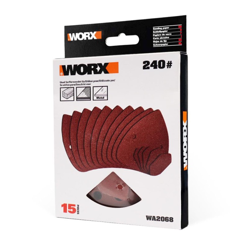 WORX WA2068 140x90mm 240 Kum, 15 Adet Cırtlı Universal Mouse Zımpara Kâğıdı WORX WA2068 140x90mm 240 Kum, 15 Adet Cırtlı Universal Mouse Zımpara Kâğıdı