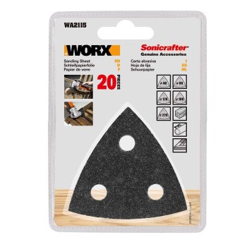 WORX WA2115 20 Parça Çok Amaçlı Zımpara Makinası Cırtlı Universal Yedek Delikli Zımpara Kâğıdı Seti WORX WA2115 20 Parça Çok Amaçlı Zımpara Makinası Cırtlı Universal Yedek Delikli Zımpara Kâğıdı Seti