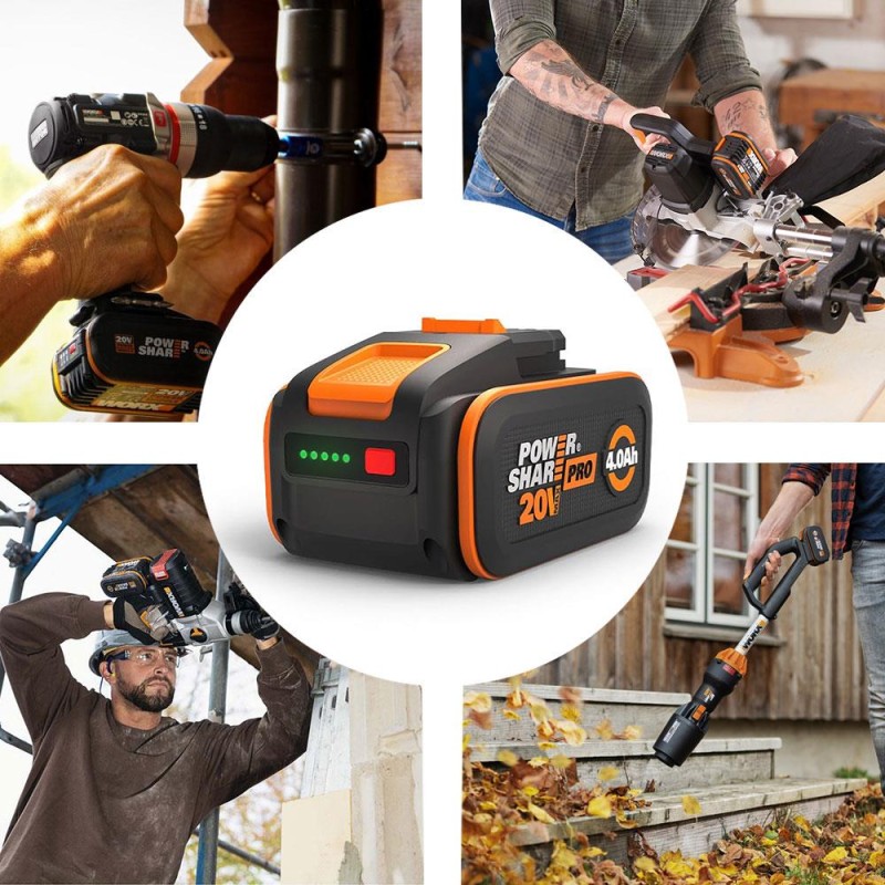 WORX WA3644 20Volt 4.0Ah. Li-ion PowerShare Pro Yedek Akü WORX WA3644 20Volt 4.0Ah. Li-ion PowerShare Pro Yedek Akü