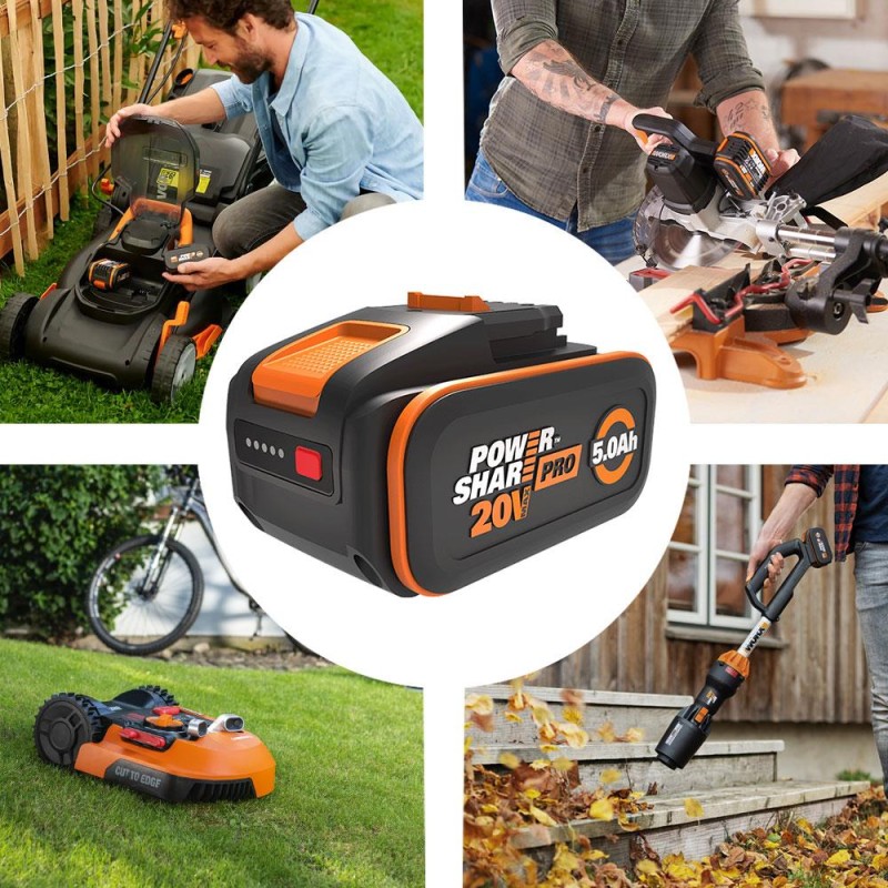 WORX WA3645 20Volt 5.0Ah Li-ion PowerShare Pro Yedek Akü WORX WA3645 20Volt 5.0Ah Li-ion PowerShare Pro Yedek Akü