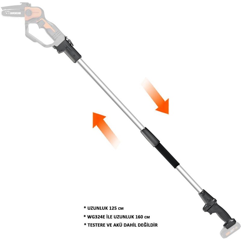 WORX WA4301 WG324E İçin 125CM Alüminyum Uzatma Aparatı WORX WA4301 WG324E İçin 125CM Alüminyum Uzatma Aparatı
