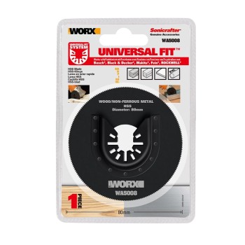 WORX WA5008 Çok Amaçlı Raspalama Makinası İçin 80mm 360˚ Metal, Ahşap, Fiberglas, PVC Universal Kesme Bıçağı WORX WA5008 Çok Amaçlı Raspalama Makinası İçin 80mm 360˚ Metal, Ahşap, Fiberglas, PVC Universal Kesme Bıçağı