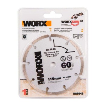 WORX WA5048 115x9,5mm Fayans, Seramik, Mermer Kesme Soketli Elmas Daire Testere Bıçağı WORX WA5048 115x9,5mm Fayans, Seramik, Mermer Kesme Soketli Elmas Daire Testere Bıçağı