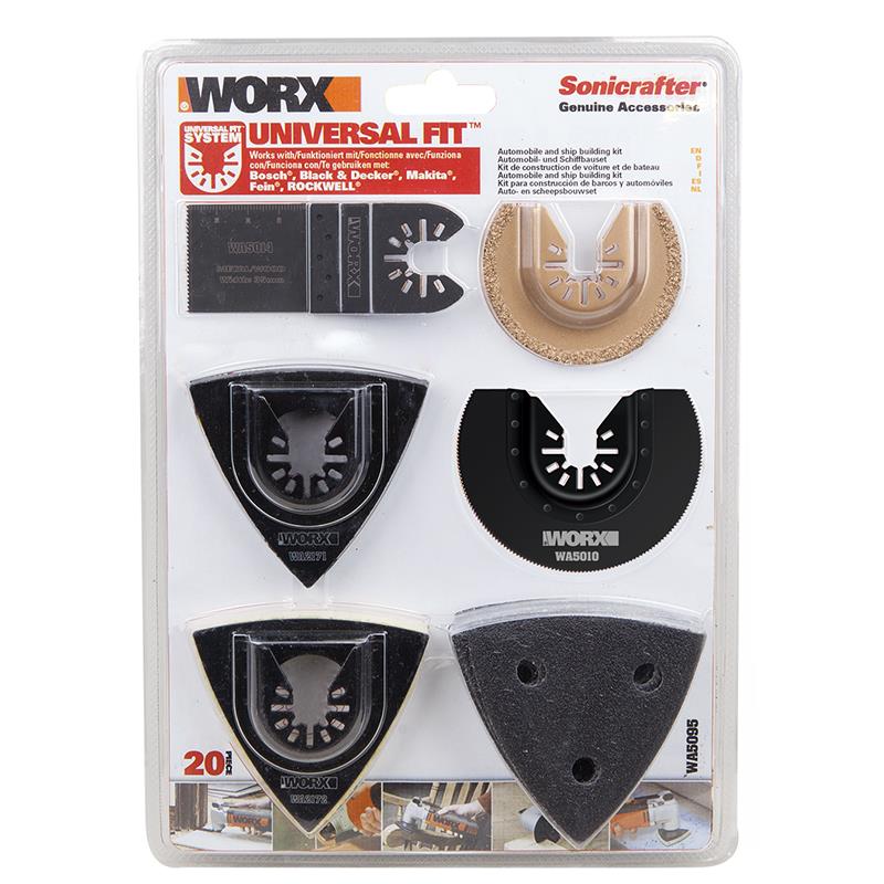 WORX WA5095 Çok Amaçlı Raspalama Makinası İçin Universal 20 Parça Aksesuar Seti WORX WA5095 Çok Amaçlı Raspalama Makinası İçin Universal 20 Parça Aksesuar Seti