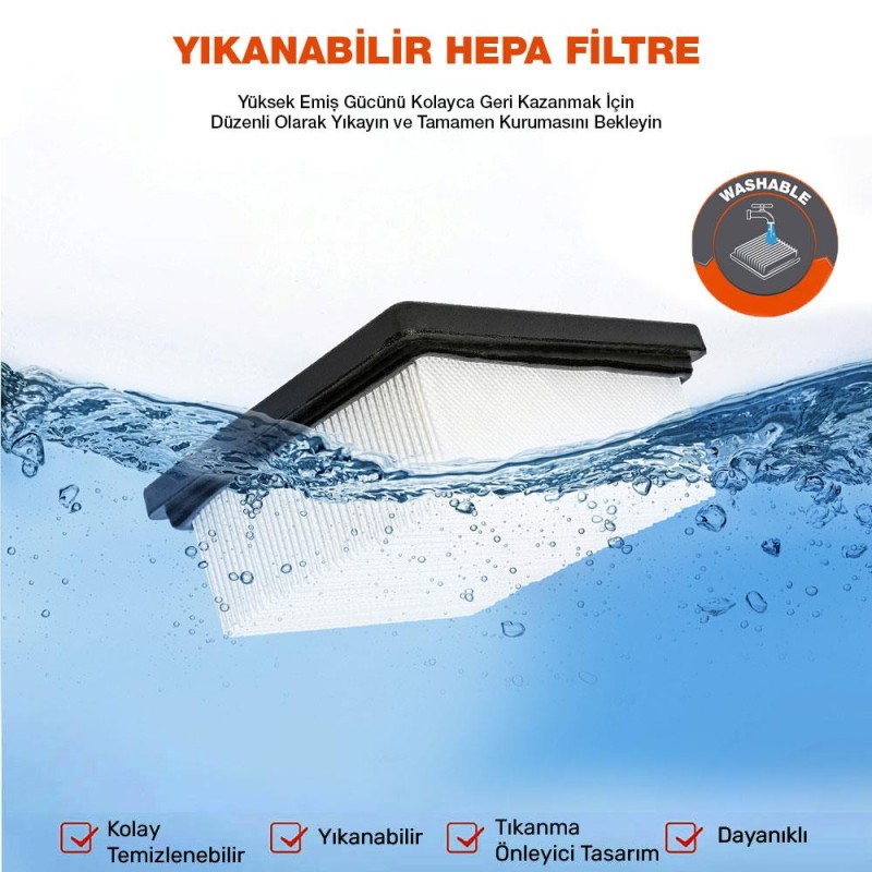WORX WA6078 WX031 Şarjlı Süpürge İçin Yedek HEPA Filtre WORX WA6078 WX031 Şarjlı Süpürge İçin Yedek HEPA Filtre