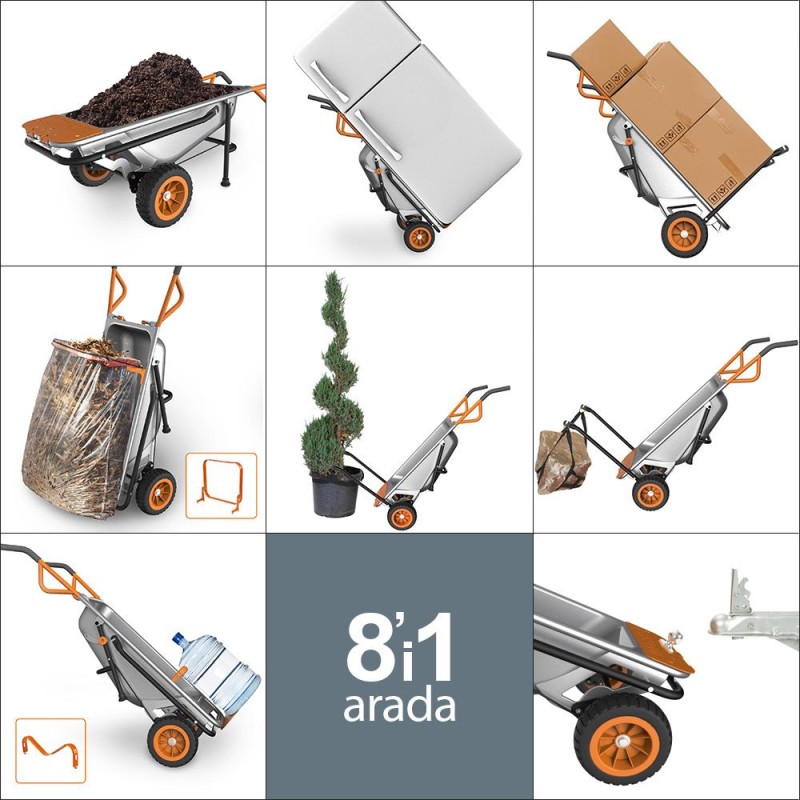 WORX WG050 100Lt./136Kg. Profesyonel Çok Amaçlı El Arabası, Taşıma Arabası WORX WG050 100Lt./136Kg. Profesyonel Çok Amaçlı El Arabası, Taşıma Arabası