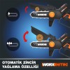 WORX WG325E 20Volt 2.0Ah Li-ion 12CM Profesyonel Şarjlı Kömürsüz Zincirli Testere WORX WG325E 20Volt 2.0Ah Li-ion 12CM Profesyonel Şarjlı Kömürsüz Zincirli Testere