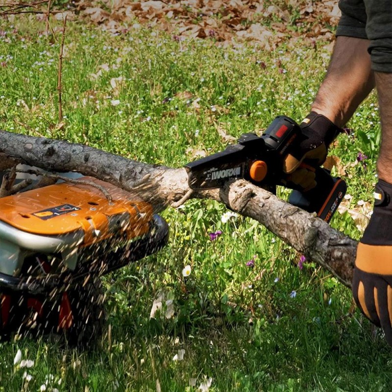 WORX WG325E 20Volt 2.0Ah Li-ion 12CM Profesyonel Şarjlı Kömürsüz Zincirli Testere WORX WG325E 20Volt 2.0Ah Li-ion 12CM Profesyonel Şarjlı Kömürsüz Zincirli Testere