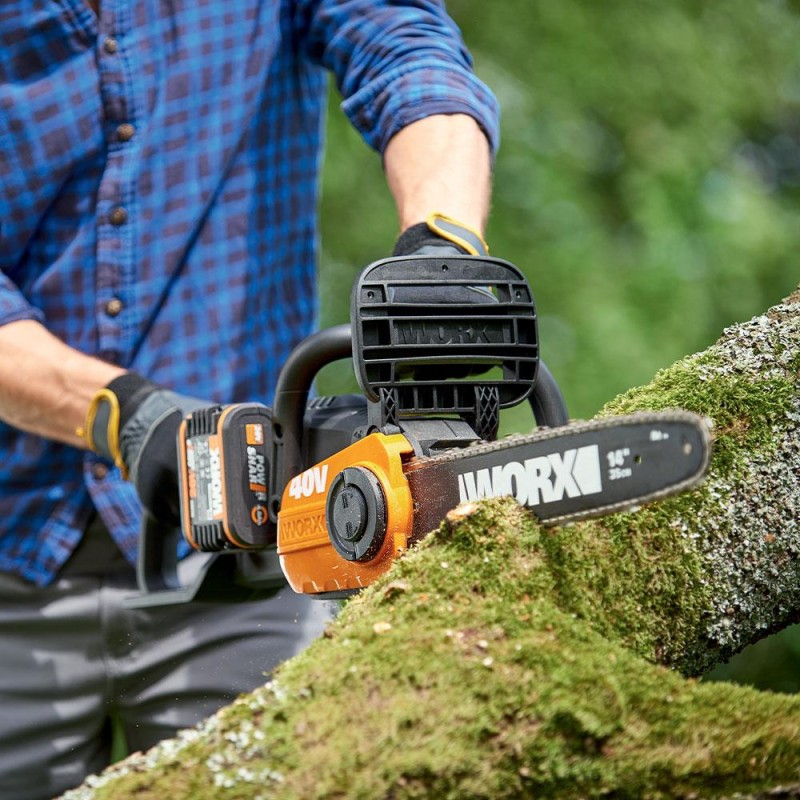 WORX WG384E 40Volt 2.0Ah Li-ion 35CM Profesyonel Şarjlı Kömürsüz Zincirli Testere WORX WG384E 40Volt 2.0Ah Li-ion 35CM Profesyonel Şarjlı Kömürsüz Zincirli Testere