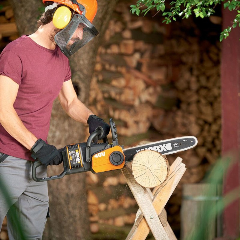 WORX WG384E 40Volt 2.0Ah Li-ion 35CM Profesyonel Şarjlı Kömürsüz Zincirli Testere WORX WG384E 40Volt 2.0Ah Li-ion 35CM Profesyonel Şarjlı Kömürsüz Zincirli Testere