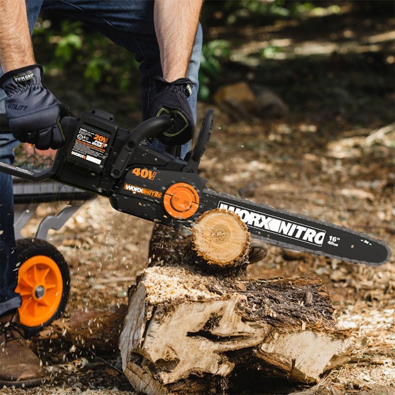 WORX WG385E 40Volt 4.0Ah Li-ion 40CM Profesyonel Şarjlı Kömürsüz Zincirli Testere WORX WG385E 40Volt 4.0Ah Li-ion 40CM Profesyonel Şarjlı Kömürsüz Zincirli Testere