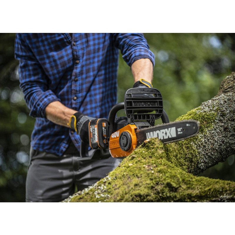 WORX WG385E 40Volt 4.0Ah Li-ion 40CM Profesyonel Şarjlı Kömürsüz Zincirli Testere WORX WG385E 40Volt 4.0Ah Li-ion 40CM Profesyonel Şarjlı Kömürsüz Zincirli Testere