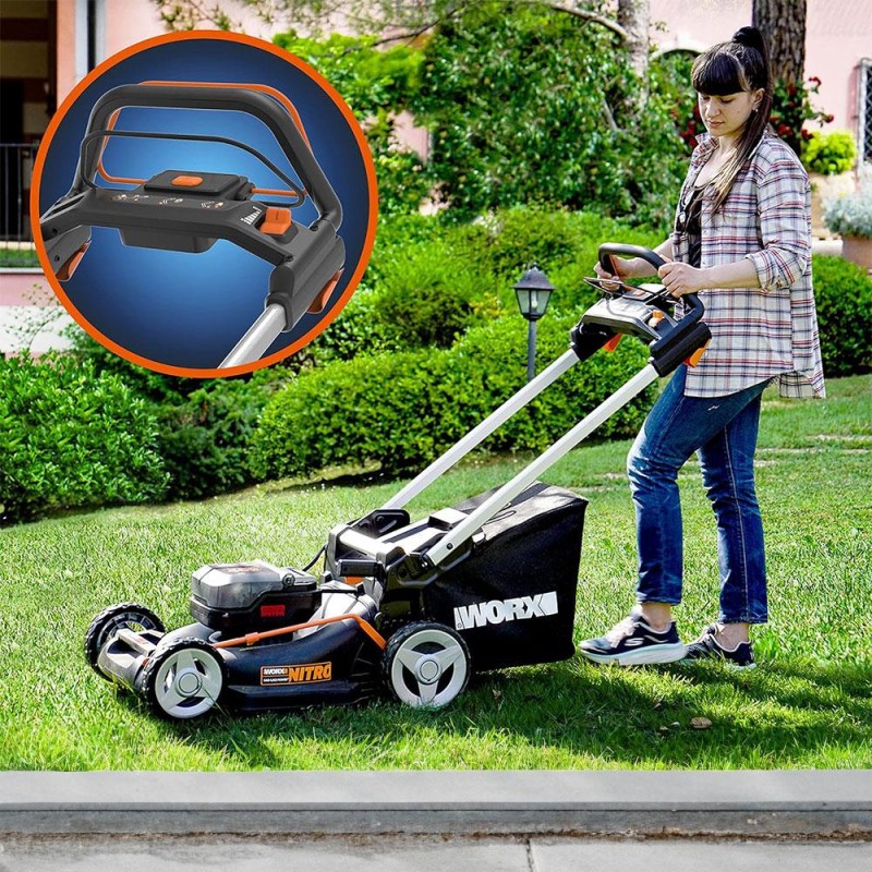 WORX WG748E 40Volt 4.0Ah. Li-ion 46CM Profesyonel Kömürsüz Şarjlı Çim Biçme WORX WG748E 40Volt 4.0Ah. Li-ion 46CM Profesyonel Kömürsüz Şarjlı Çim Biçme