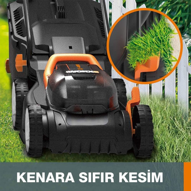 WORX WG779E 40Volt 2.5Ah. Li-ion 34CM Profesyonel Şarjlı Çim Biçme WORX WG779E 40Volt 2.5Ah. Li-ion 34CM Profesyonel Şarjlı Çim Biçme
