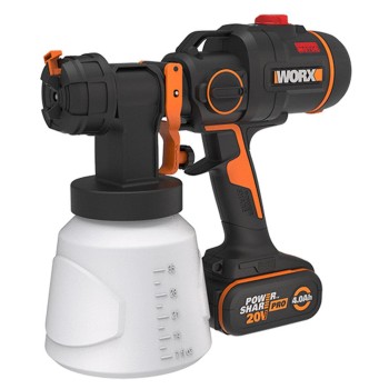 WORX WX020 20Volt 4.0Ah. Li-ion Tek Akülü Kömürsüz Devir Ayarlı Boya Tabancası + 4 Parça Yedek Nozul/Meme WORX WX020 20Volt 4.0Ah. Li-ion Tek Akülü Kömürsüz Devir Ayarlı Boya Tabancası + 4 Parça Yedek Nozul/Meme