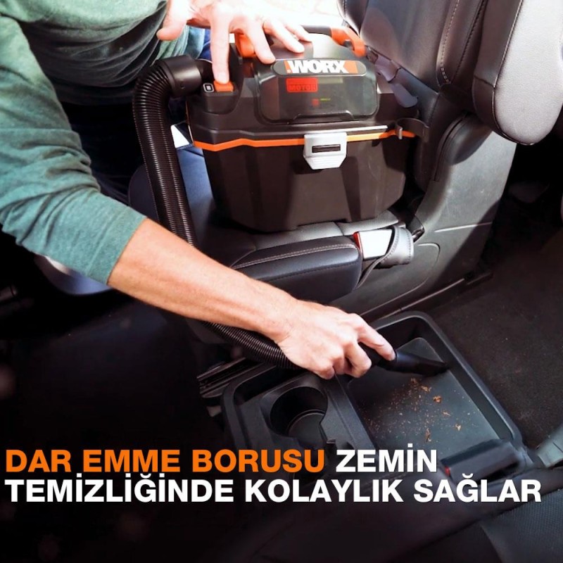WORX WX031 20Volt 4.0Ah. 200W/16Kpa Li-ion Kömürsüz Flexi Esnek Hortumlu Profesyonel Şarjlı Islak/Kuru Süpürge & Üfleme WORX WX031 20Volt 4.0Ah. 200W/16Kpa Li-ion Kömürsüz Flexi Esnek Hortumlu Profesyonel Şarjlı Islak/Kuru Süpürge & Üfleme