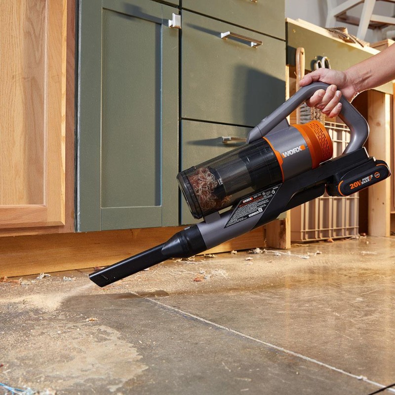WORX WX038 20Volt 2.0Ah. Li-ion 105Watt Çift Akülü Kömürsüz Siklonik Sistem Şarjlı Dikey Süpürge WORX WX038 20Volt 2.0Ah. Li-ion 105Watt Çift Akülü Kömürsüz Siklonik Sistem Şarjlı Dikey Süpürge