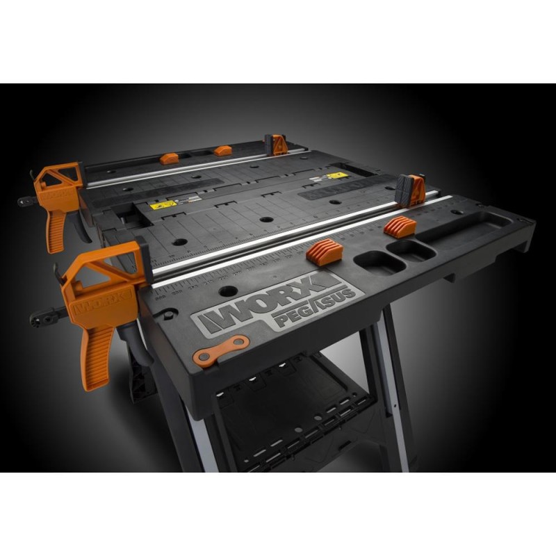 WORX WX051 Çok Fonksiyonlu Katlanabilir Çalışma Tezgâhı + 2 Adet Tetik İşkence WORX WX051 Çok Fonksiyonlu Katlanabilir Çalışma Tezgâhı + 2 Adet Tetik İşkence