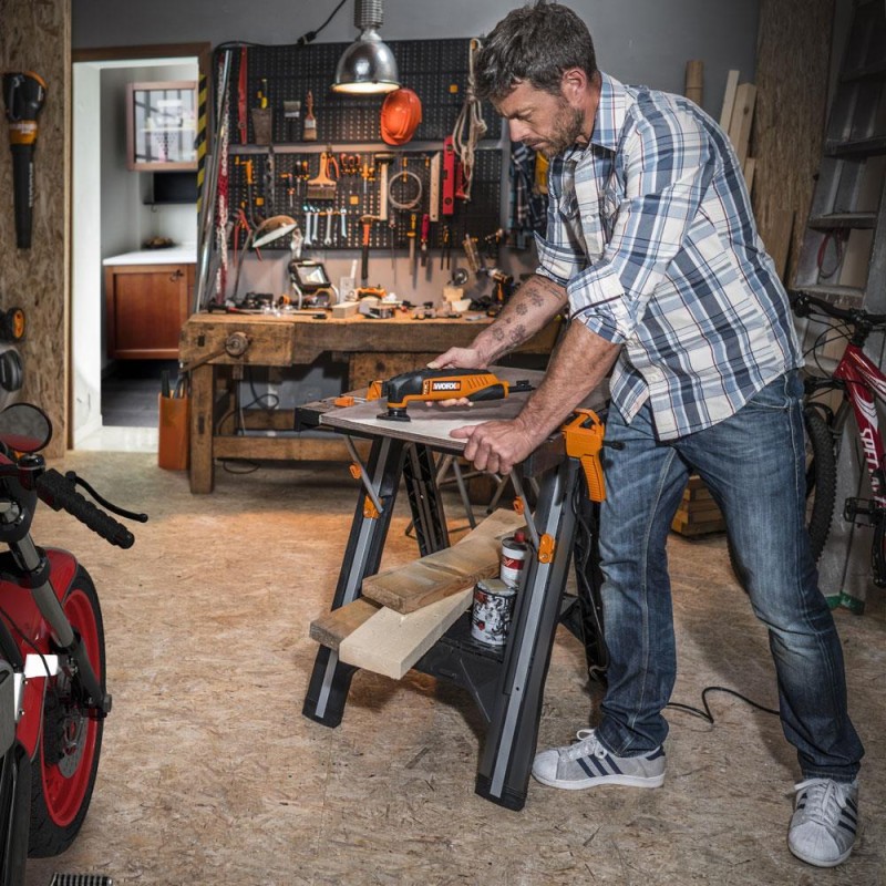 WORX WX051 Çok Fonksiyonlu Katlanabilir Çalışma Tezgâhı + 2 Adet Tetik İşkence WORX WX051 Çok Fonksiyonlu Katlanabilir Çalışma Tezgâhı + 2 Adet Tetik İşkence