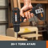 WORX WX108 20Volt/2.0Ah. Li-ion Çift Akülü Profesyonel Şarjlı Matkap WORX WX108 20Volt/2.0Ah. Li-ion Çift Akülü Profesyonel Şarjlı Matkap